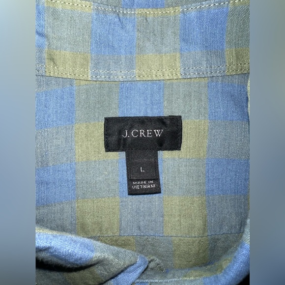 J. Crew Linen Blend Long Sleeve Button Down Shirt 👔 💙💚✨🛍️ - Picture 3 of 5
